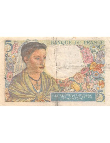 FRANCE - 5 FRANCS BERGER 25/11/1943 - SÉRIE F.84 - TB+