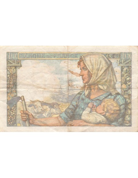 FRANCE, MINEUR - 10 FRANCS 13/01/1944 - SÉRIE K.71 - TB+