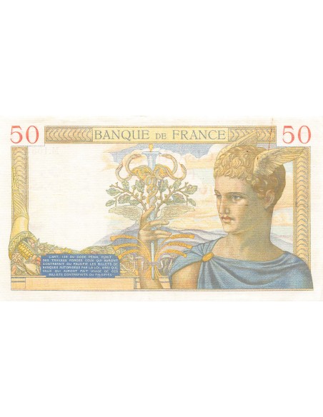 FRANCE, CÉRÈS - 50 FRANCS 25/04/1935 - TTB+