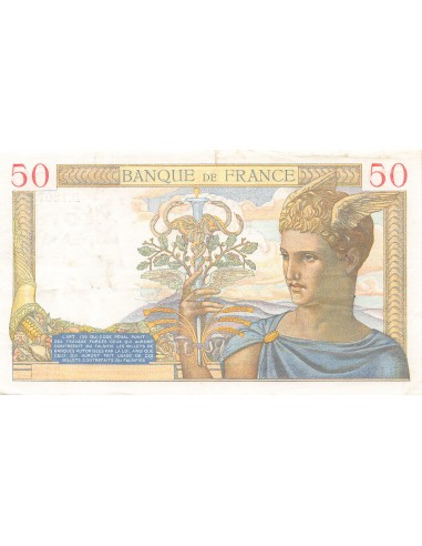 FRANCE, CÉRÈS - 50 FRANCS 11/01/1940 - TTB+