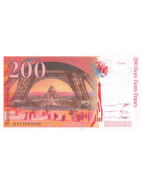 FRANCE, GUSTAVE EIFFEL - 200 FRANCS 1996 - TTB+