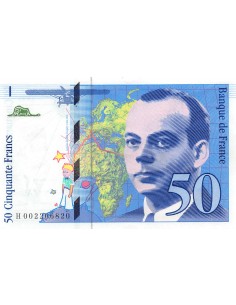 FRANCE, SAINT-EXUPERY - 50 FRANCS 1992 - SUP 2