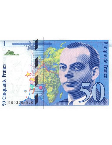 FRANCE, SAINT-EXUPERY - 50 FRANCS 1992 - SUP