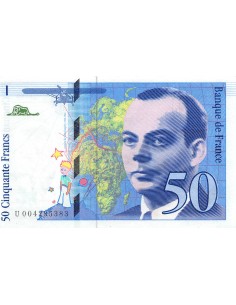 FRANCE, SAINT-EXUPERY - 50 FRANCS 1992 - SPL 2
