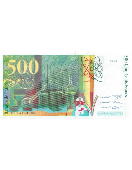 FRANCE, PIERRE ET MARIE CURIE - 500 FRANCS 1994 - PSUP