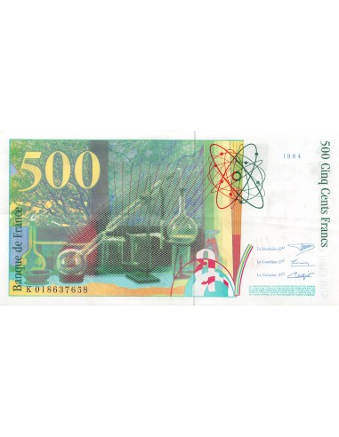 FRANCE, PIERRE ET MARIE CURIE - 500 FRANCS 1994 - TTB+
