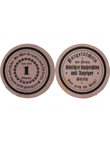 ALLEMAGNE, GÖRLITZ - 1 PFENNIG 1920