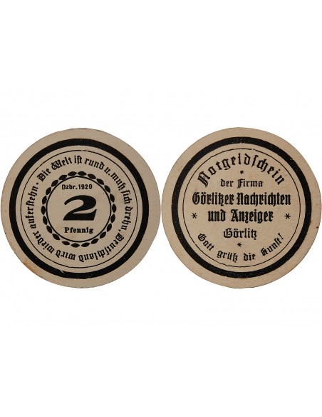 ALLEMAGNE, GÖRLITZ - 1 PFENNIG 1920