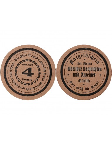 ALLEMAGNE, GÖRLITZ - 4 PFENNIG 1920