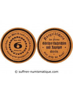 ALLEMAGNE, GÖRLITZ - 6 PFENNIG 1920