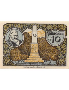 ALLEMAGNE, FALLERSLEBEN - 10 PFENNIG 1921