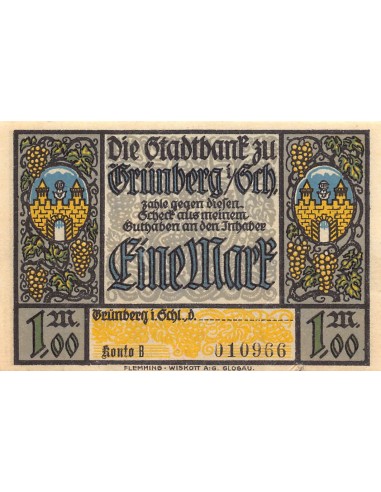ALLEMAGNE, GRÜNBERG - 1 MARK