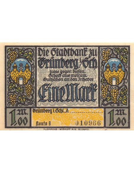 ALLEMAGNE, GRÜNBERG - 1 MARK
