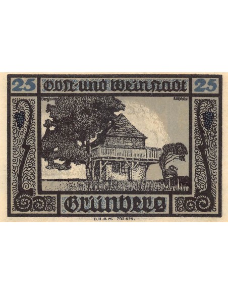 ALLEMAGNE, GRÜNBERG - 25 PFENNIG