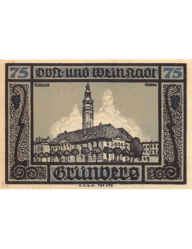 ALLEMAGNE, GRÜNBERG - 75 PFENNIG