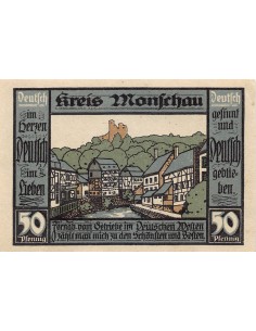 ALLEMAGNE, MONSCHAU - 50 PFENNIG 1921