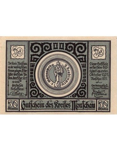 ALLEMAGNE, MONSCHAU - 50 PFENNIG 1921