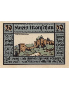 ALLEMAGNE, MONSCHAU - 50 PFENNIG 1921