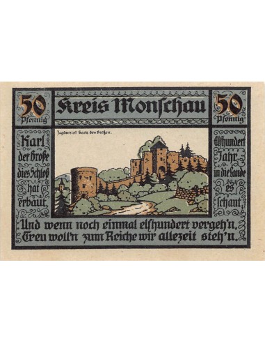 ALLEMAGNE, MONSCHAU - 50 PFENNIG 1921