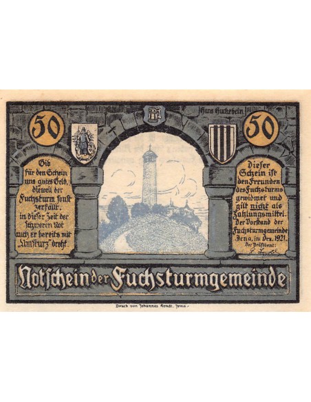 ALLEMAGNE, IENA - 50 PFENNIG 1921