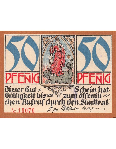 ALLEMAGNE, KAHLA - 50 PFENNIG 1921