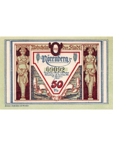 ALLEMAGNE, NÖRENBERG - 50 PFENNIG 1921