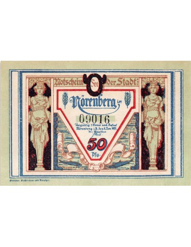 ALLEMAGNE, NÖRENBERG - 50 PFENNIG 1921