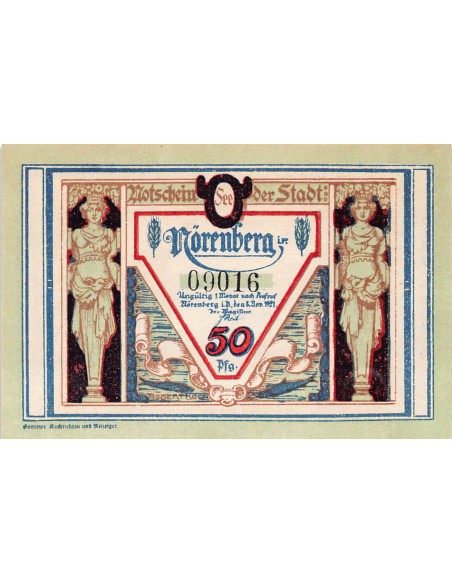 ALLEMAGNE, NÖRENBERG - 50 PFENNIG 1921