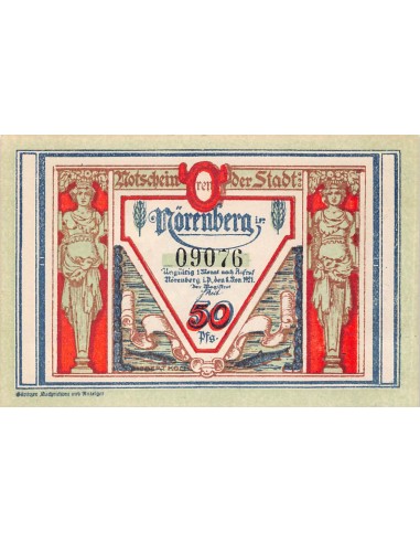 ALLEMAGNE, NÖRENBERG - 50 PFENNIG 1921