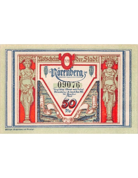 ALLEMAGNE, NÖRENBERG - 50 PFENNIG 1921