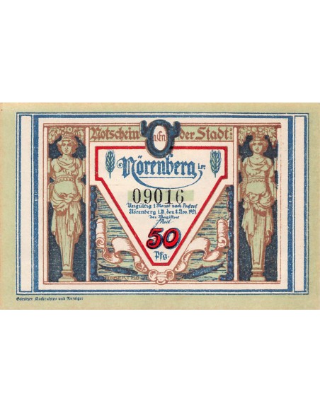 ALLEMAGNE, NÖRENBERG - 50 PFENNIG 1921