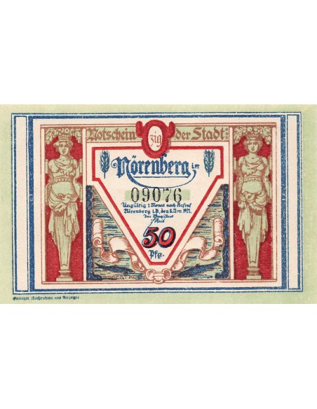 ALLEMAGNE, NÖRENBERG - 50 PFENNIG 1921