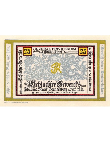 ALLEMAGNE, NÖRENBERG - 25 PFENNIG 1921