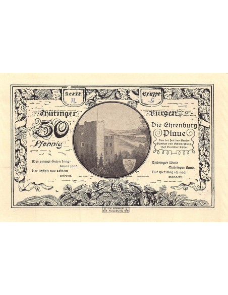 ALLEMAGNE, KAHLA - 50 PFENNIG 1921