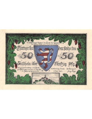 ALLEMAGNE, KAHLA - 50 PFENNIG 1921