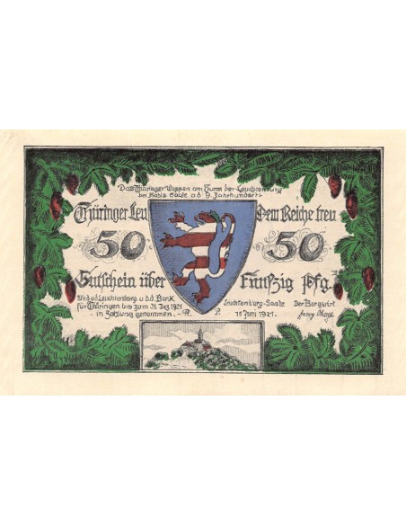 ALLEMAGNE, KAHLA - 50 PFENNIG 1921