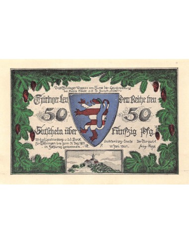 ALLEMAGNE, KAHLA - 50 PFENNIG 1921