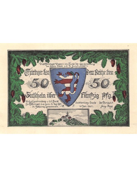 ALLEMAGNE, KAHLA - 50 PFENNIG 1921