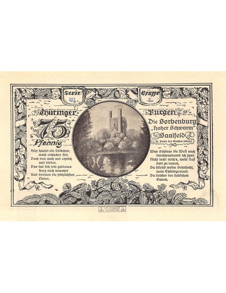 ALLEMAGNE, KAHLA - 75 PFENNIG 1921