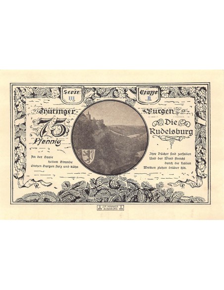 ALLEMAGNE, KAHLA - 75 PFENNIG 1921