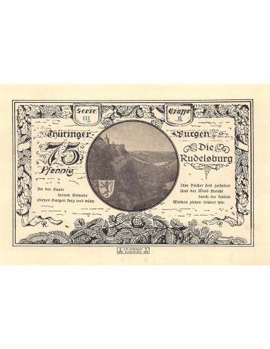 ALLEMAGNE, KAHLA - 75 PFENNIG 1921