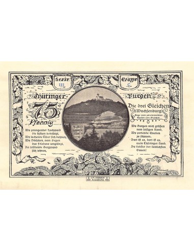 ALLEMAGNE, KAHLA - 75 PFENNIG 1921