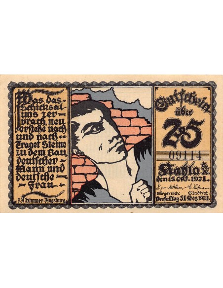 ALLEMAGNE, KAHLA - 25 PFENNIG 1921