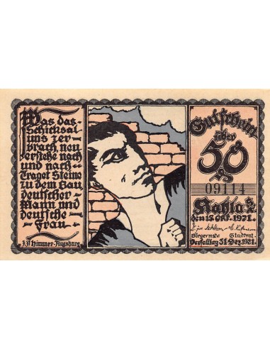 ALLEMAGNE, KAHLA - 50 PFENNIG 1921