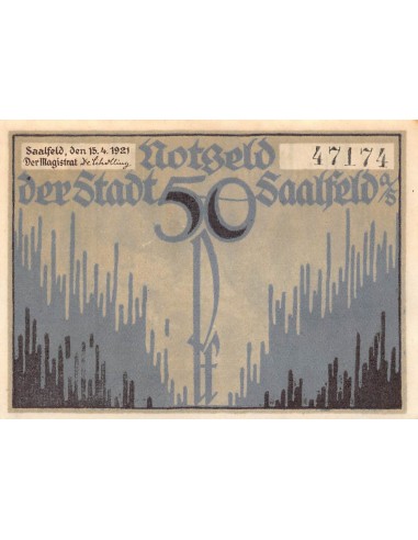 ALLEMAGNE, SAALFELD - 50 PFENNIG 1921