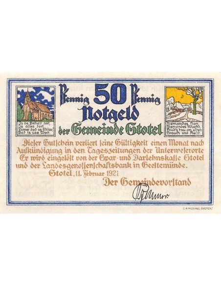 ALLEMAGNE, STOTEL - 50 PFENNIG 1921