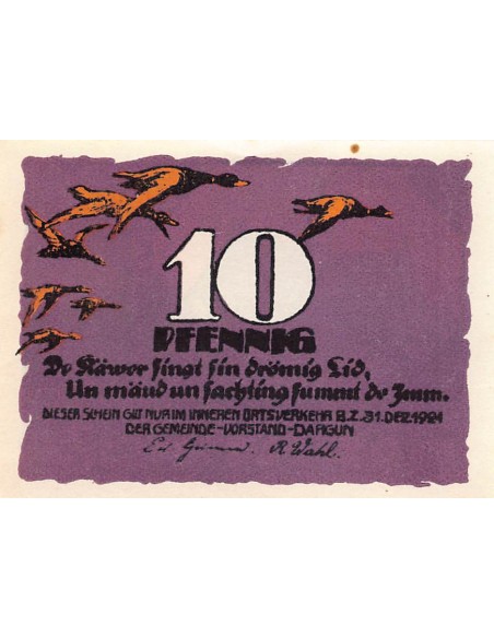 ALLEMAGNE, DARGUN - 10 PFENNIG 1921