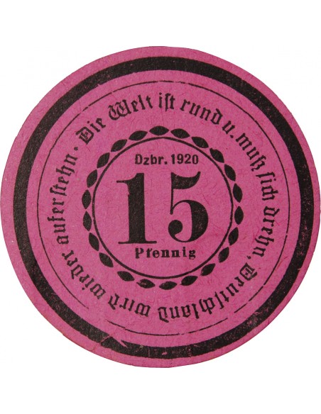 ALLEMAGNE, GÖRLITZ - 15 PFENNIG 1920