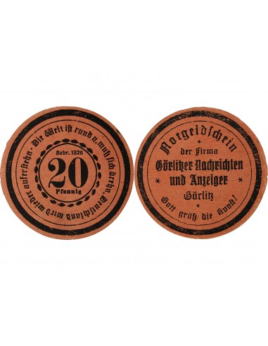 ALLEMAGNE, GÖRLITZ - 20 PFENNIG 1920
