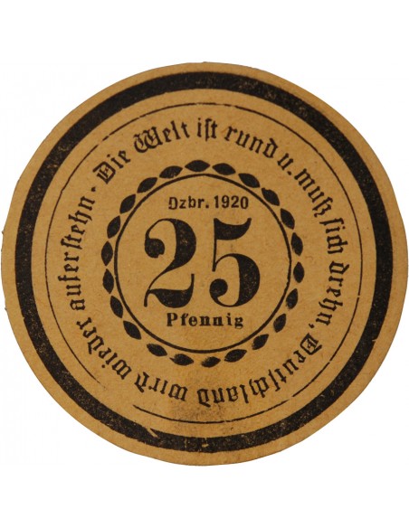 ALLEMAGNE, GÖRLITZ - 25 PFENNIG 1920